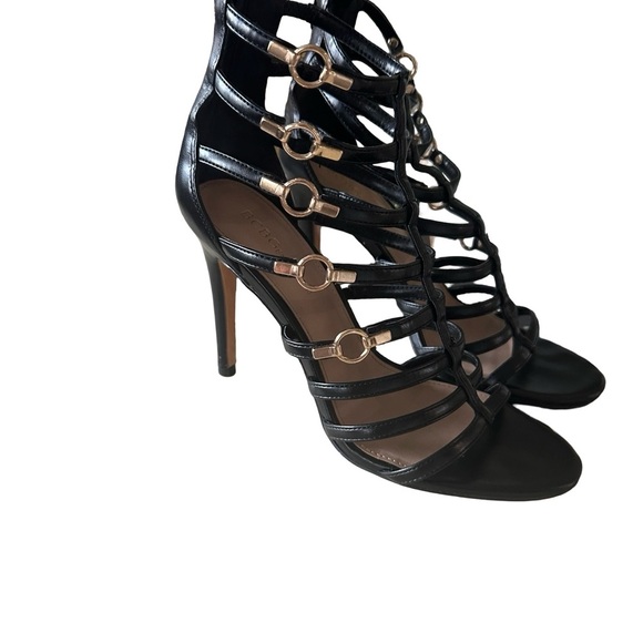 BCBG Black Strappy Stiletto Heels - Picture 3 of 6